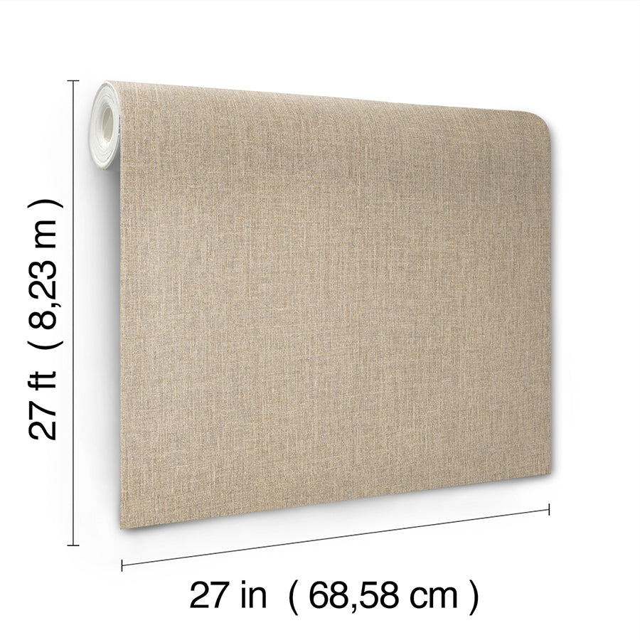 Cromie Taupe Texture Wallpaper - Brewster Wallcovering