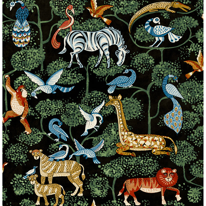 Picture of Rigby Multicolor Jungle Animals Wallpaper