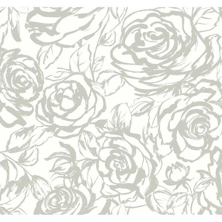 Picture of Nelda Silver Rose Wallpaper