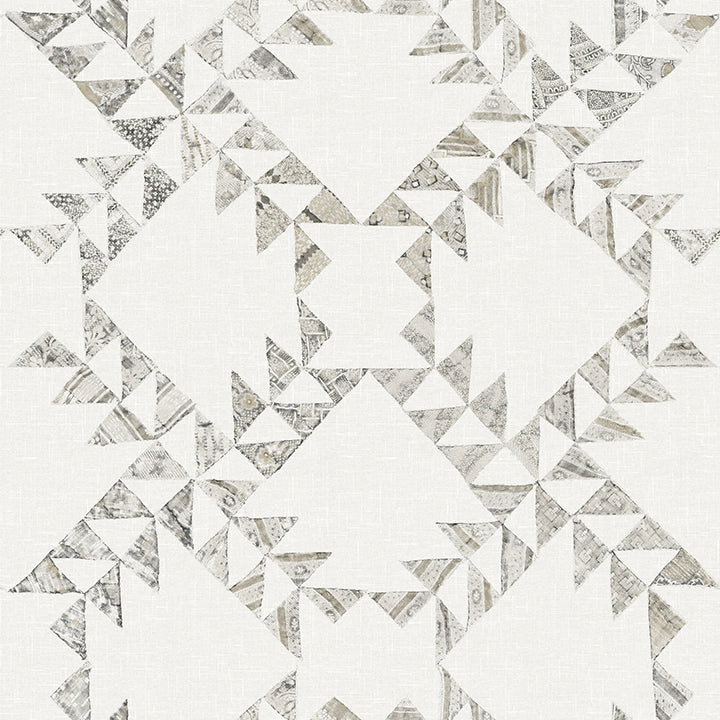 Picture of Scrap Quilt Grey Wallpaper