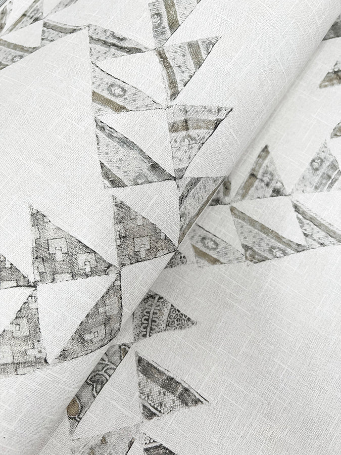 Scrap Quilt Grey Wallpaper - Brewster Wallcovering