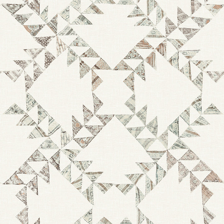 Picture of Scrap Quilt Light Brown Wallpaper