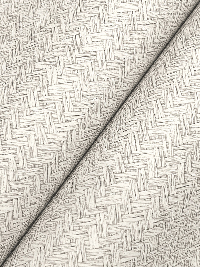 Woven Basket Light Grey Wallpaper - Brewster Wallcovering