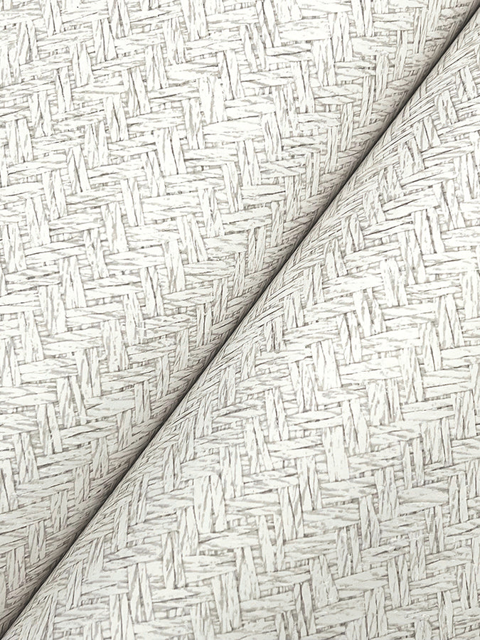 Woven Basket White Wallpaper - Brewster Wallcovering