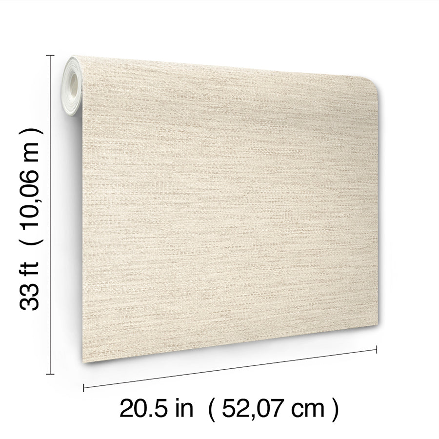 Wool Texture Beige Wallpaper - Brewster Wallcovering