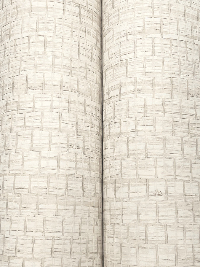 Plaited Grass Cream Wallpaper - Brewster Wallcovering