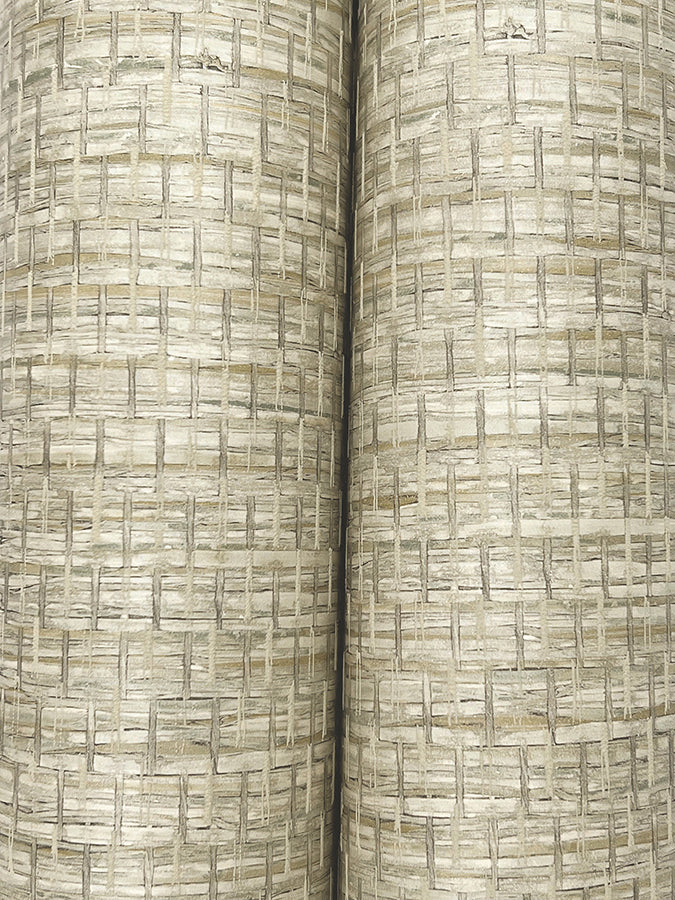 Plaited Grass Sage Wallpaper - Brewster Wallcovering