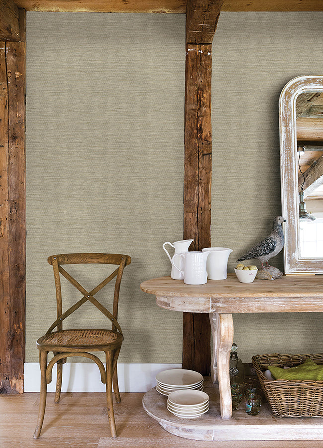 Plaited Grass Sage Wallpaper - Brewster Wallcovering