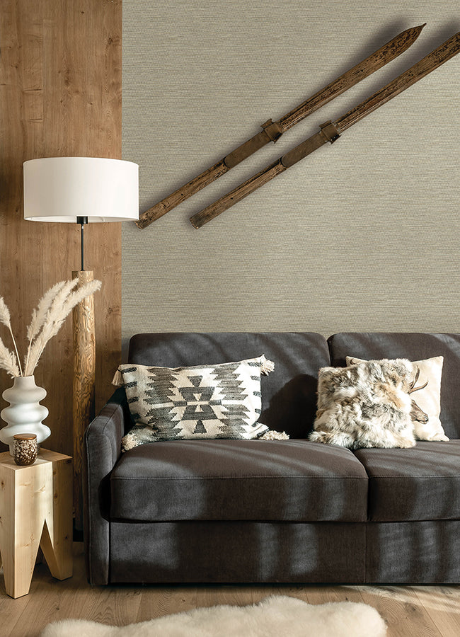 Plaited Grass Sage Wallpaper - Brewster Wallcovering