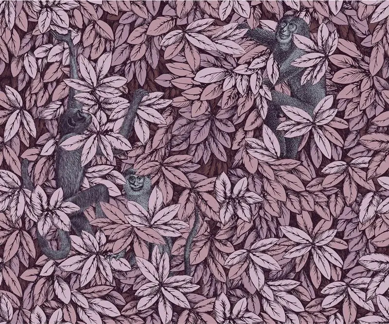 Cole & Son Wallpaper 123/10048.CS Foglie E Scimmie Blush