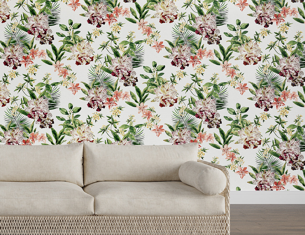 ALOHA-ORCHIDS-MAI-TAI-MULTI-ON-WHITE-DOVE-WOVEN-WALLS-PHILLIP-JEFFRIES-10556