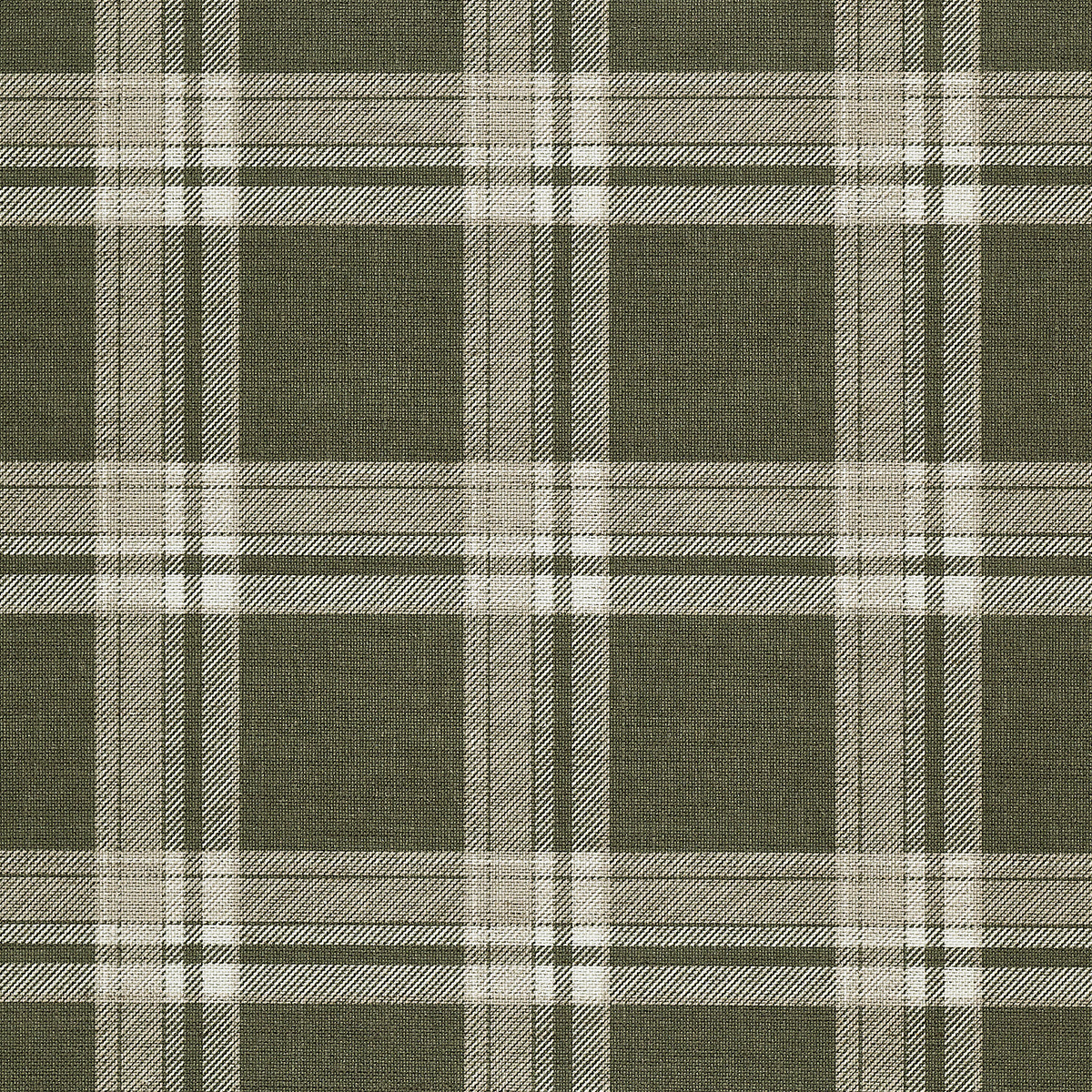 PRAIRIE-PLAID-WHITE-ON-FOREST-ON-CAMBRIC-CANVAS-LINEN-PHILLIP-JEFFRIES-10730