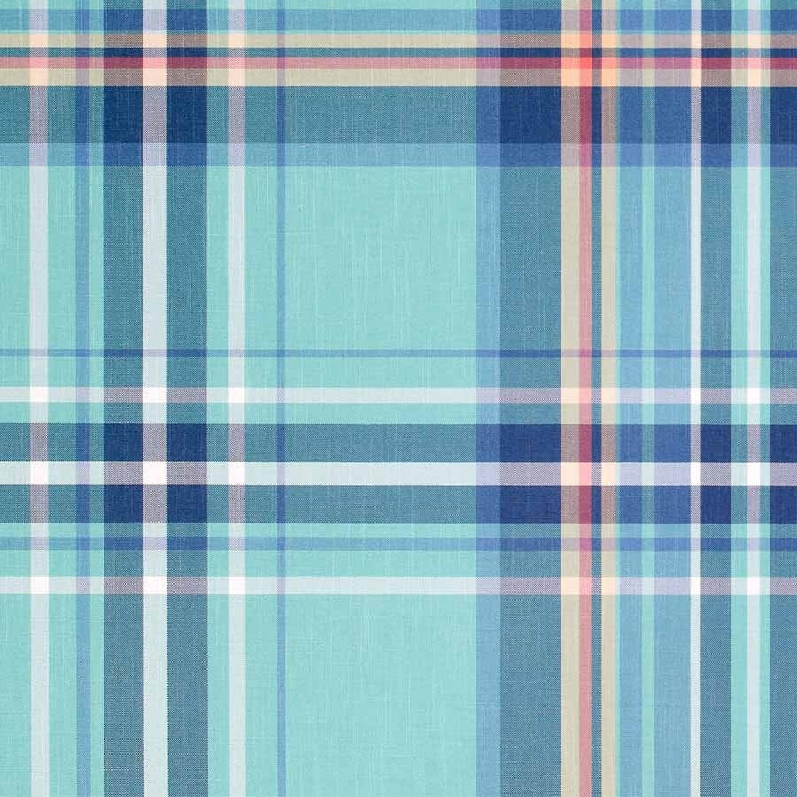 PREPPY-PLAID-BEACH-BLANKET-BLUE-ON-COTTON-CANVAS-LINEN-PHILLIP-JEFFRIES-8686