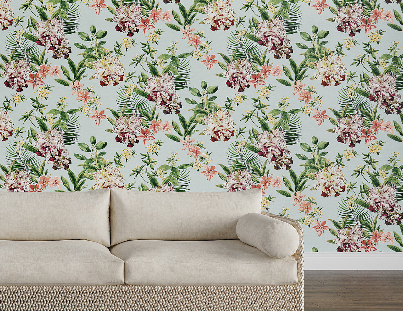 ALOHA-ORCHIDS-OCEAN-COOLER-ON-WHITE-DOVE-WOVEN-WALLS-PHILLIP-JEFFRIES-10558