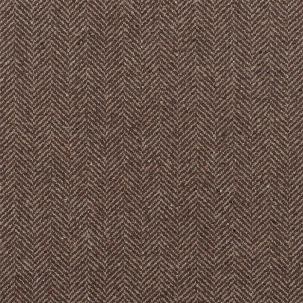 Ralph Lauren Fabric FRL5173/01 Stoneleigh Herringbone Mahogany - The WorkRm