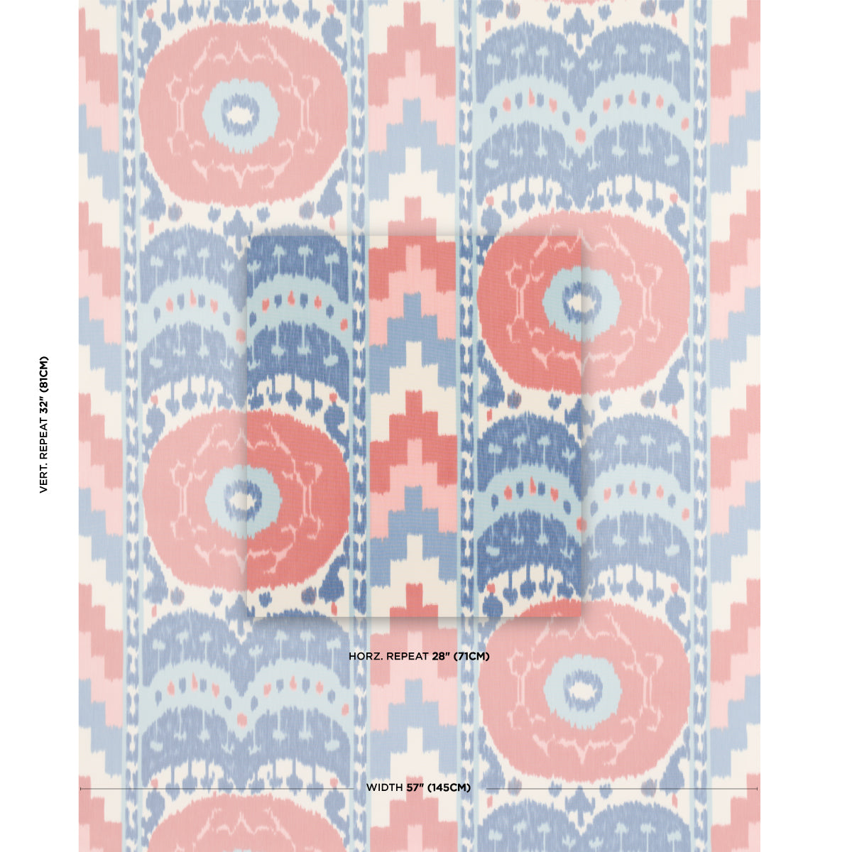 SAMARKAND-IKAT-II-CHAMBRAY-CORAL-SCHUMACHER-176065