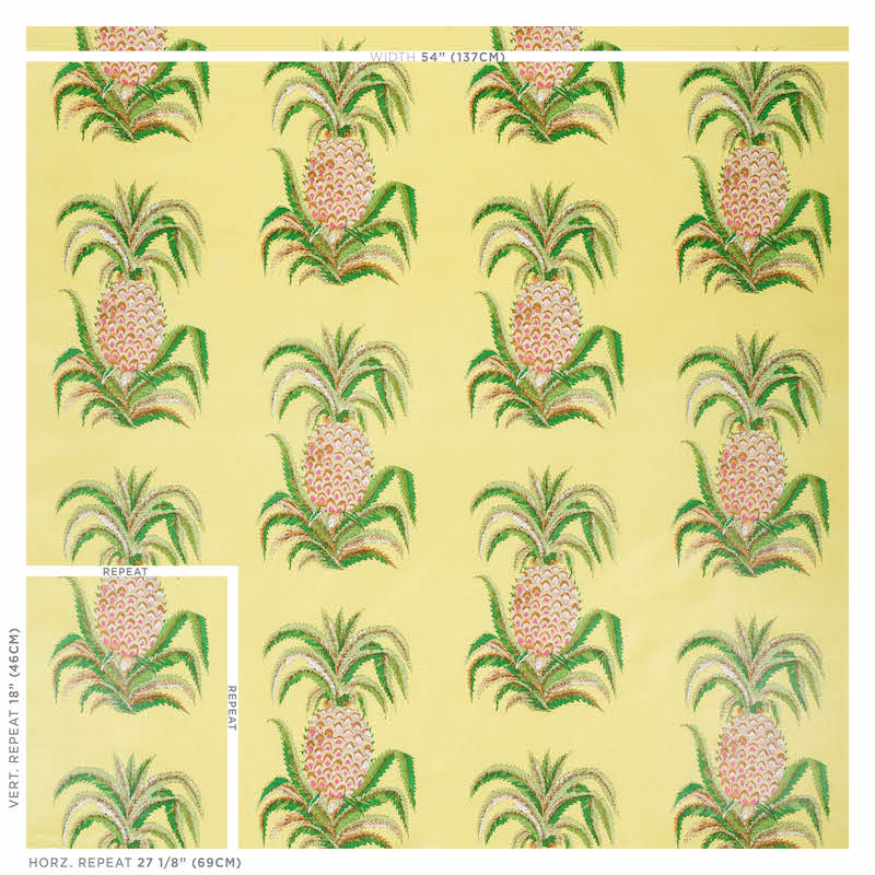 PINEAPPLES-CHINTZ-YELLOW-SCHUMACHER-178803