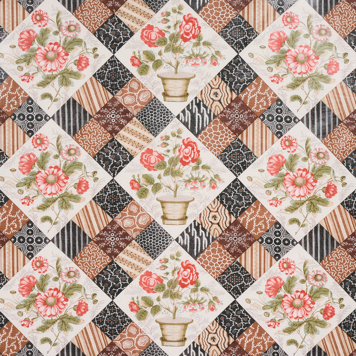 CALDWELL-PATCHWORK-CHINTZ-ROSE-AND-CHOCOLATE-SCHUMACHER-180122