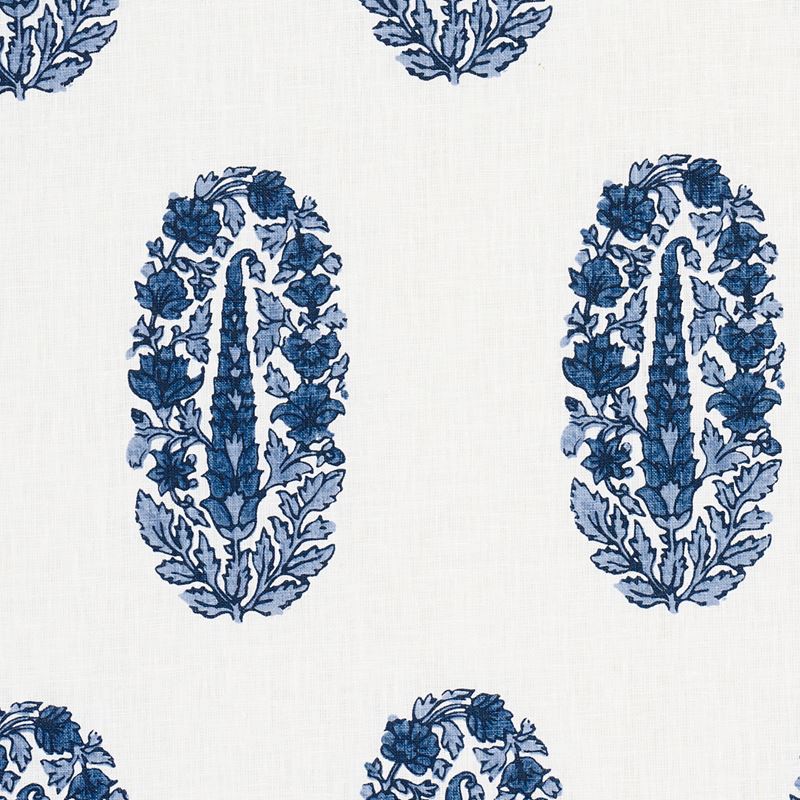 Schumacher Fabric 181361 Askandra Flower Delft