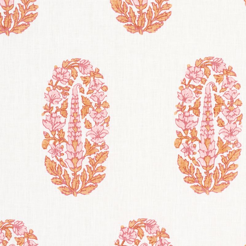 Schumacher Fabric 181362 Askandra Flower Tangerine