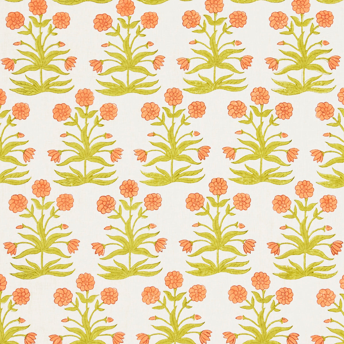 MUGHAL-HAND-BLOCK-PRINT-PEACH-SAP-GREEN-SCHUMACHER-181783