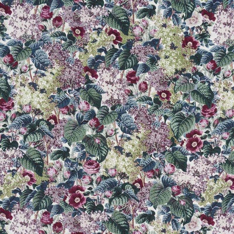 Schumacher Fabric 181870 Flora's Fleurs Plum