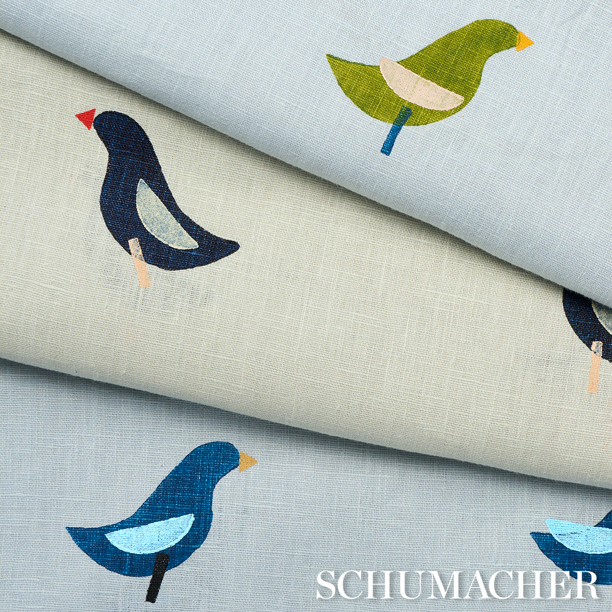 BIRDS-HAND-BLOCK-PRINT-NAVY-ON-SKY-SCHUMACHER-182382