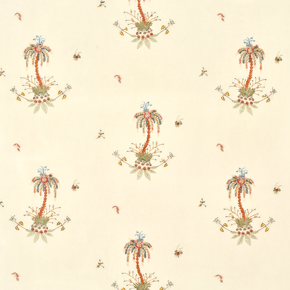 ROYAL-POINCIANA-HAND-EMBROIDERY-MULTI-ON-CREME-SCHUMACHER-22140