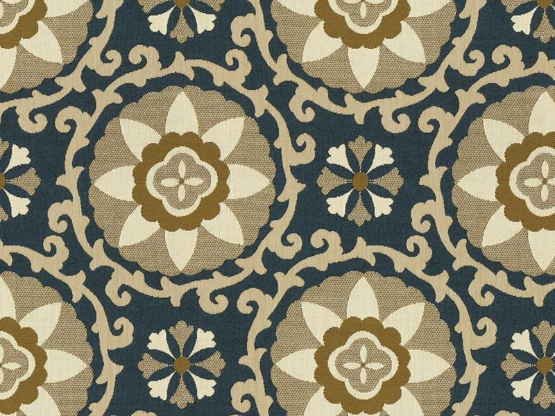 Kravet Design Fabric 31969.516 Exotic Suzani Sapphire