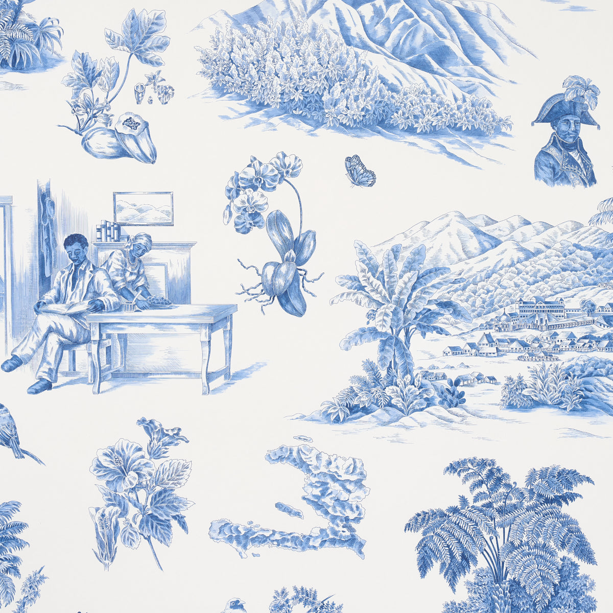 TOUSSAINT-TOILE-BLUE-ON-IVORY-SCHUMACHER-5013771