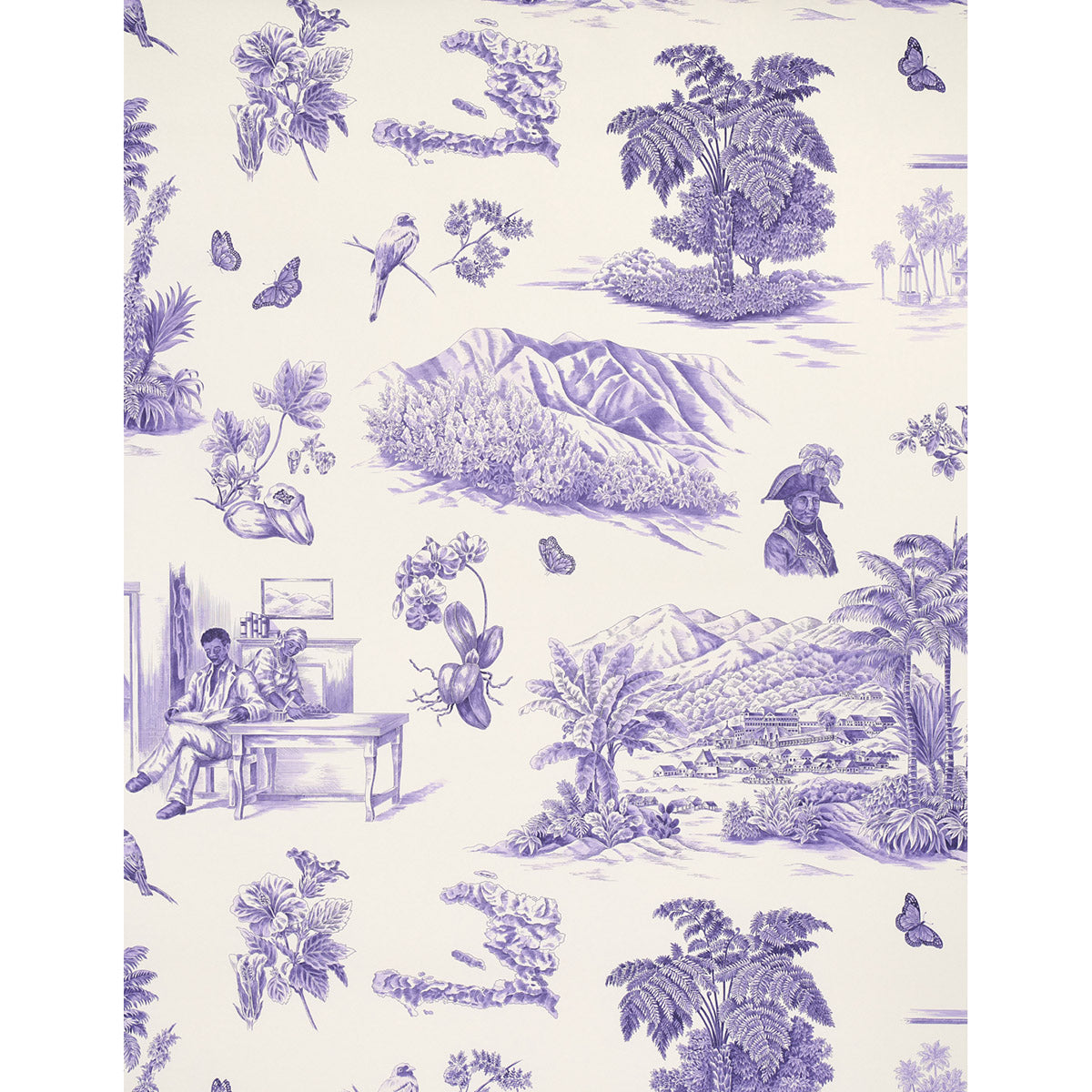 TOUSSAINT-TOILE-PURPLE-ON-CREAM-SCHUMACHER-5013770