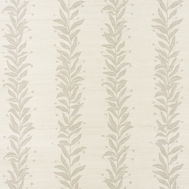 Schumacher Wallpaper 5015561 Tendril Stripe Sisal Natural