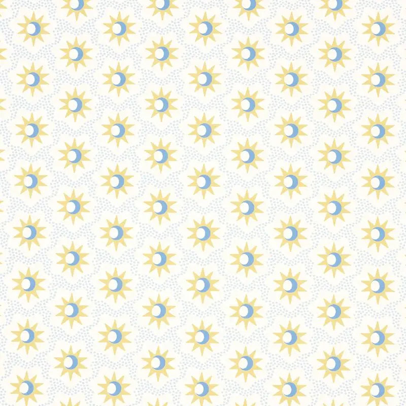 Schumacher Wallpaper 5015760 Lucie Yellow & Sky