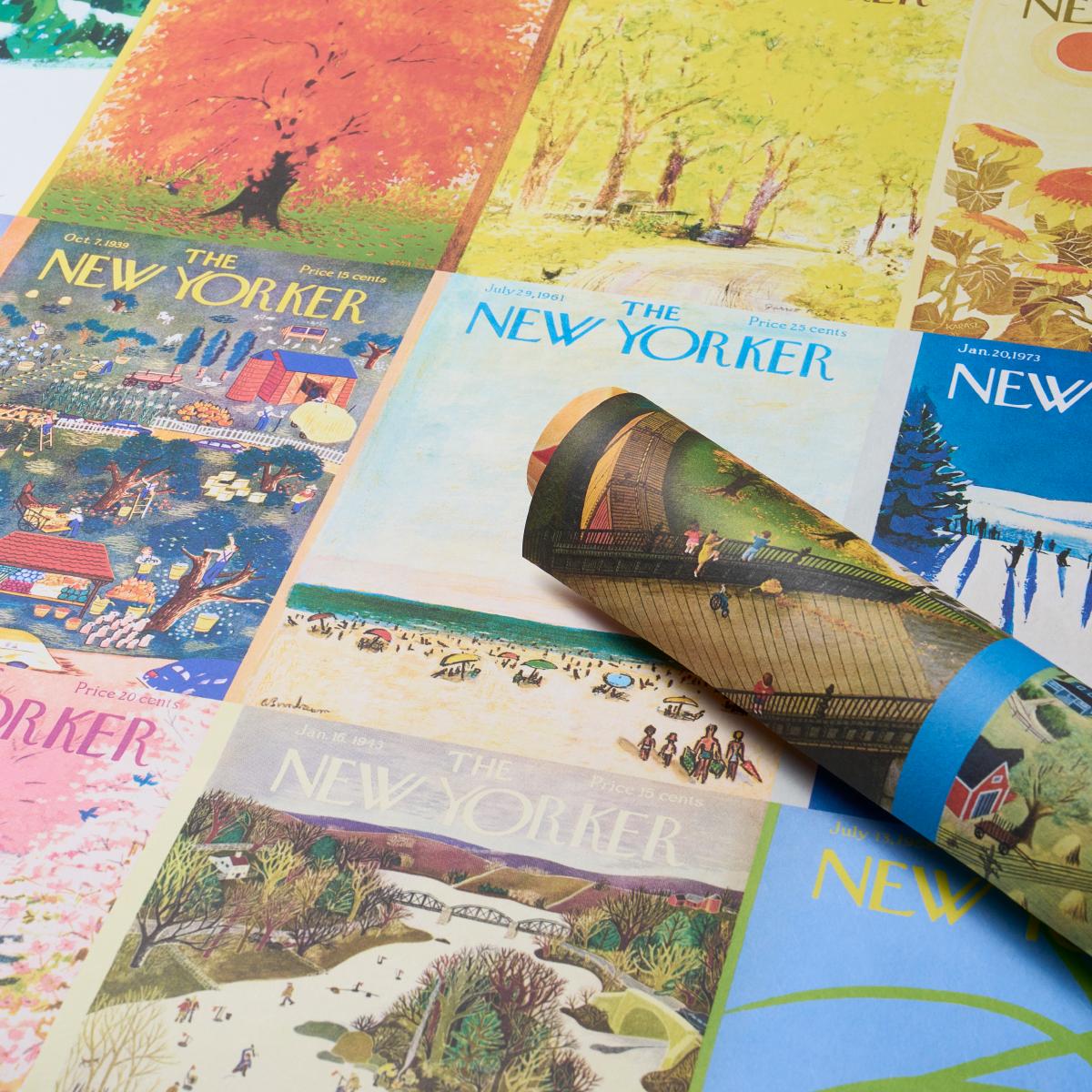 Schumacher Wallpaper 5016180 The New Yorker Seasonal Covers in multicolor - 