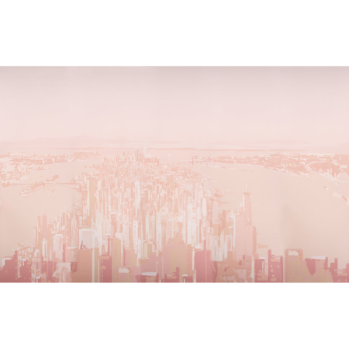 Schumacher Wallpaper 5016191 Pascal Campion's New York Skyline in Blush - 