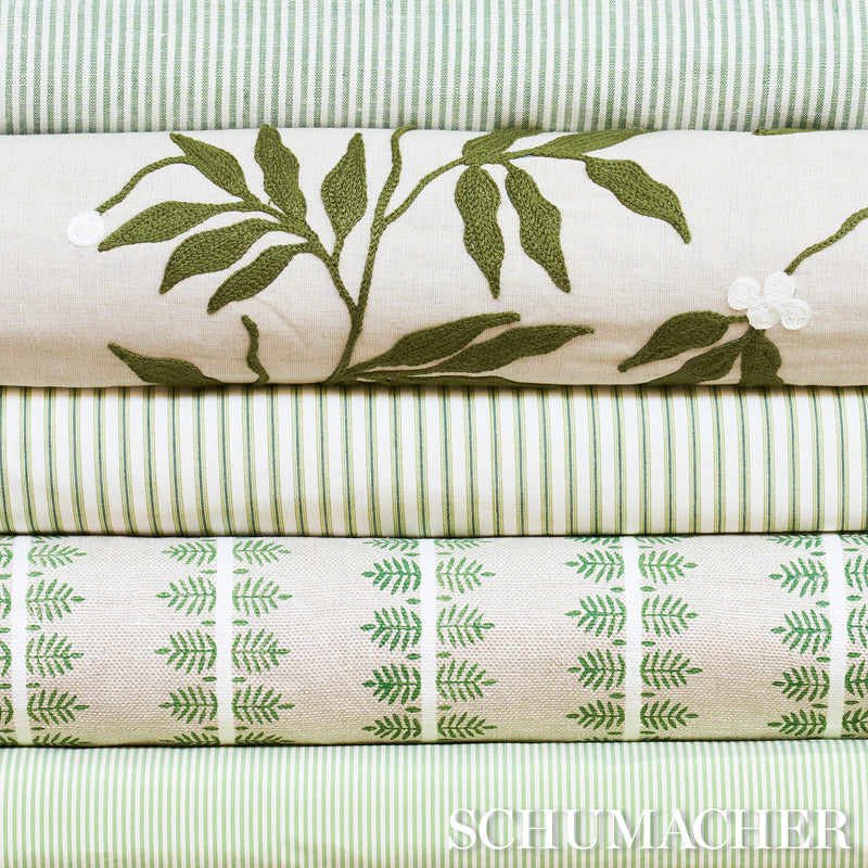 WELLFLEET-TICKING-STRIPE-GREEN-SCHUMACHER-60075