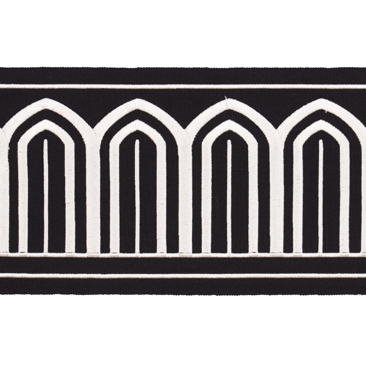 ARCHES-EMBROIDERED-TAPE-WIDE-WHITE-ON-BLACK-SCHUMACHER-70777