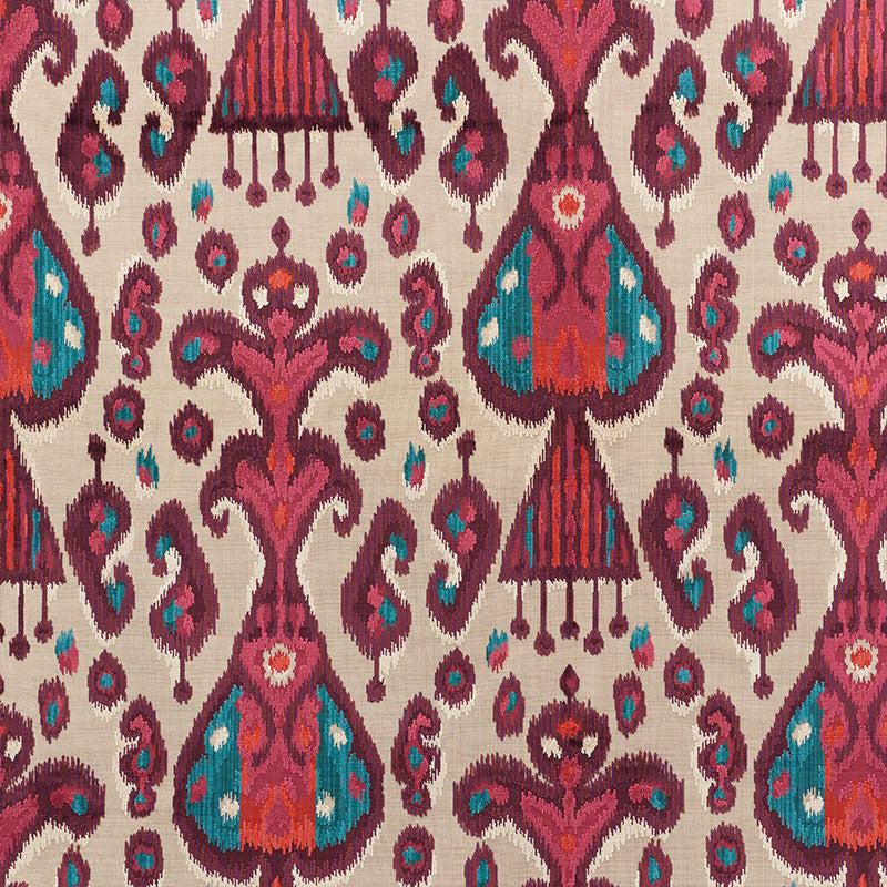 TABRIZ-IKAT-VELVET-AUBERGINE-SCHUMACHER-73931