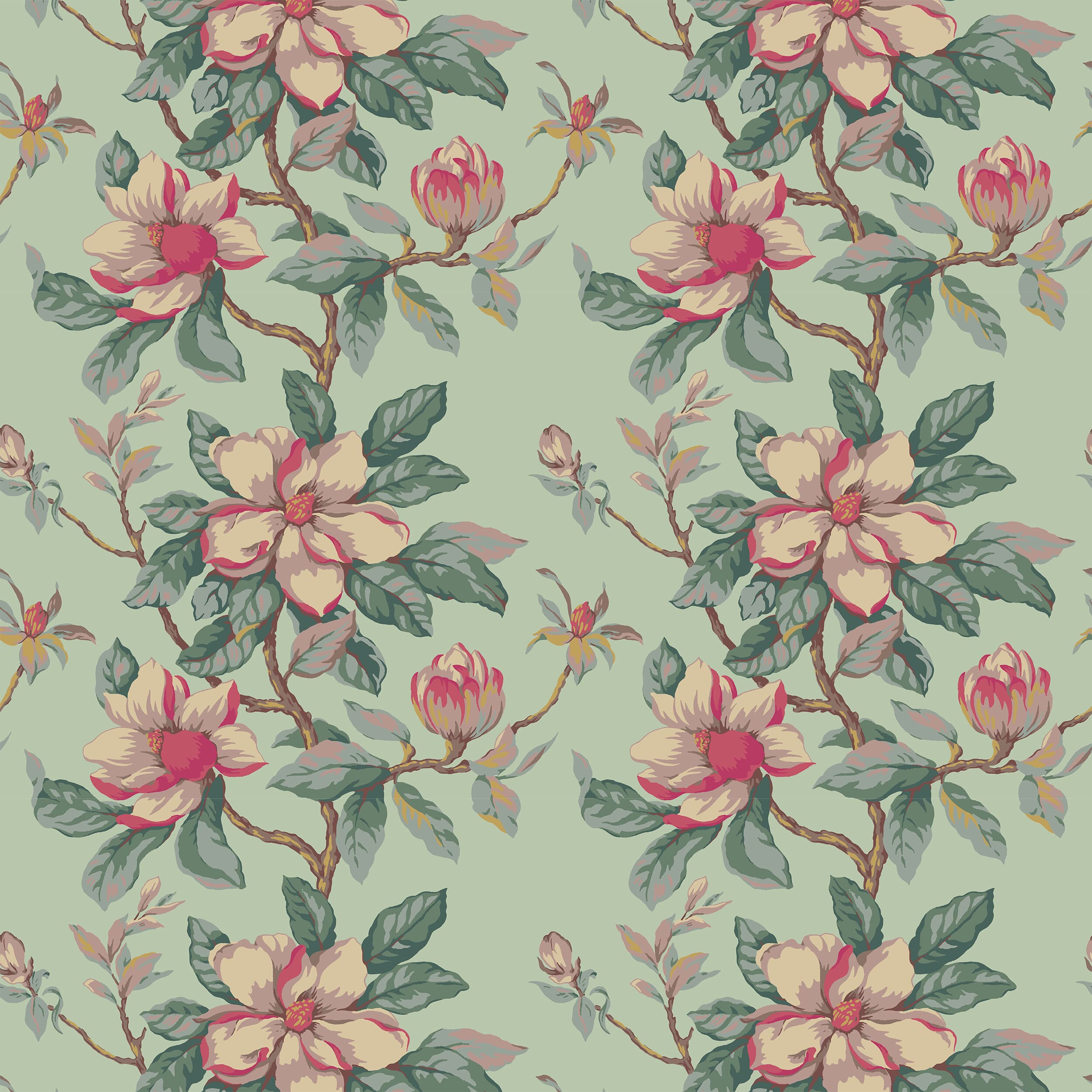 7460-15 Magnolia Grandiflora by Stout Fabric