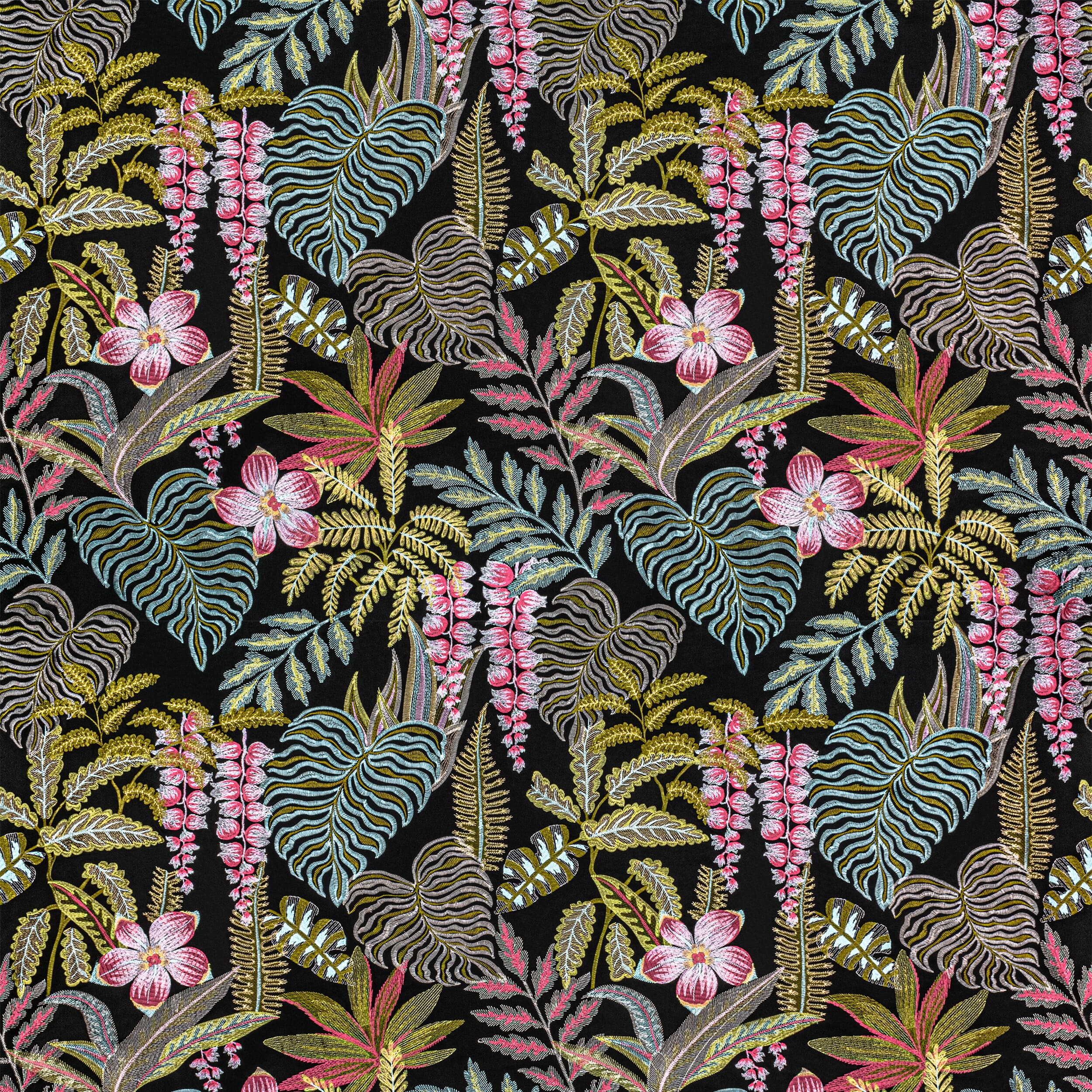 7806-10 Tropicale Black by Stout Fabric