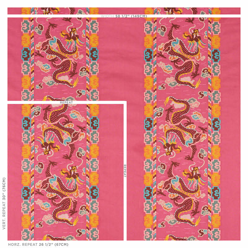 LOTAN-DRAGON-EMBROIDERY-PINK-SCHUMACHER-78092