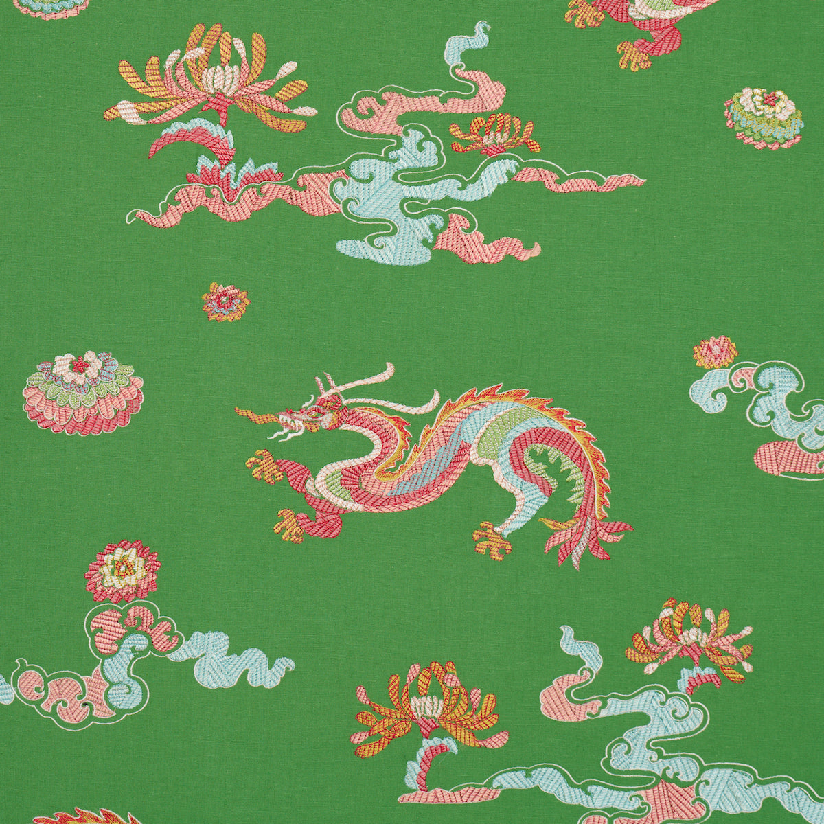 HANLUN-DRAGON-EMBROIDERY-GREEN-SCHUMACHER-78112