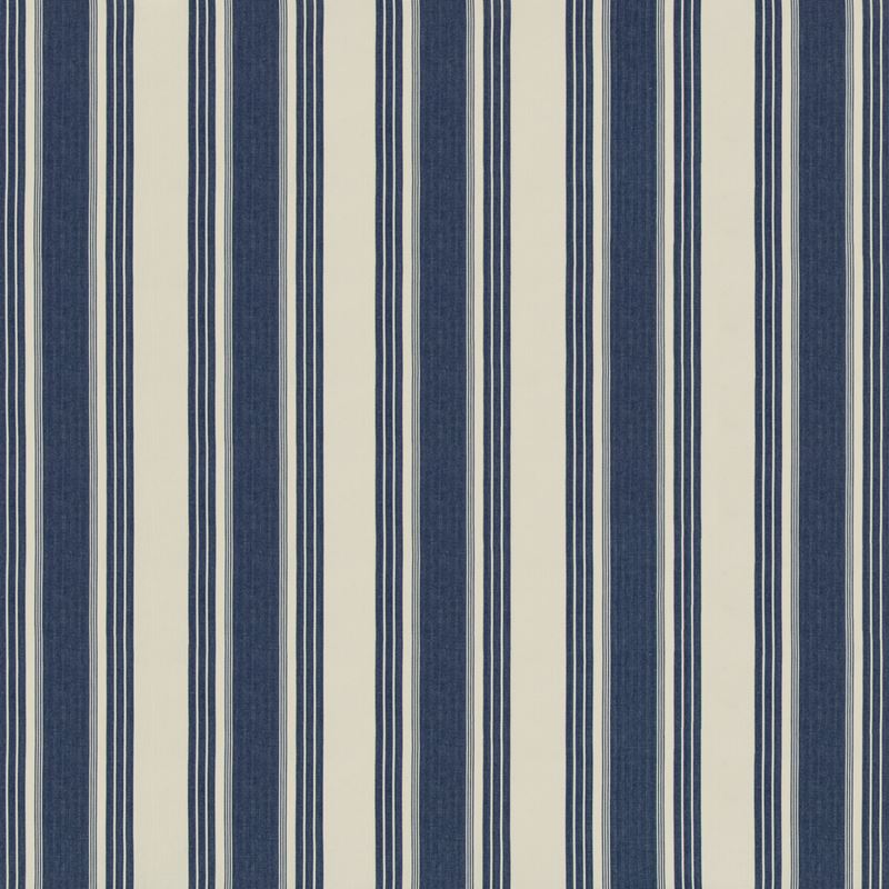 Brunschwig & Fils Fabric 8019110.5 Colmar Stripe Denim