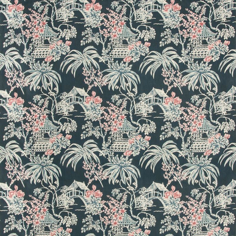 Brunschwig & Fils Fabric 8019138.557 Tongli Print Midnight