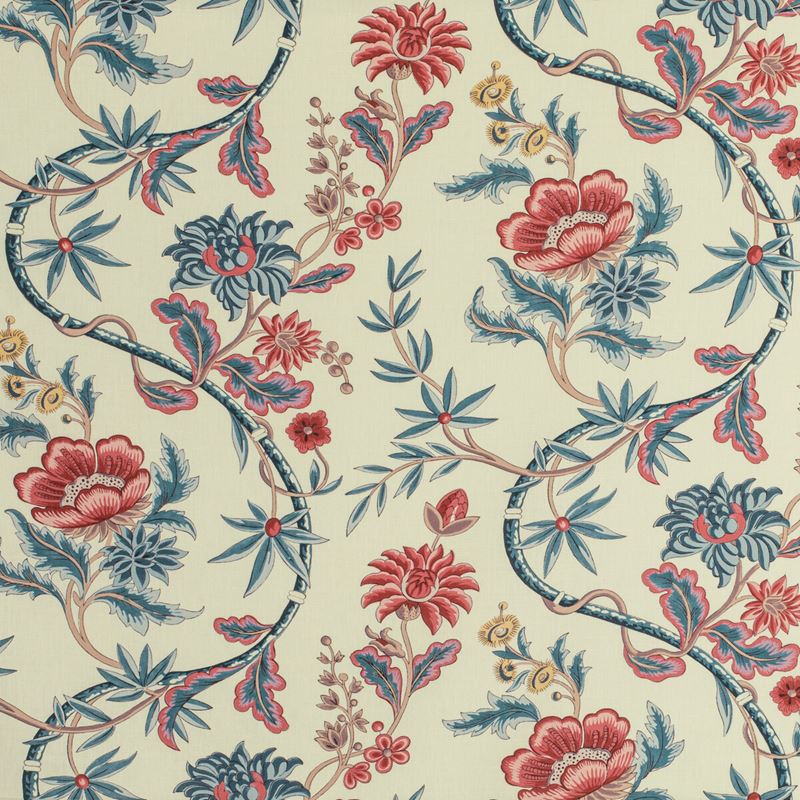 Brunschwig & Fils Fabric 8020122.195 Veronique Print Blue