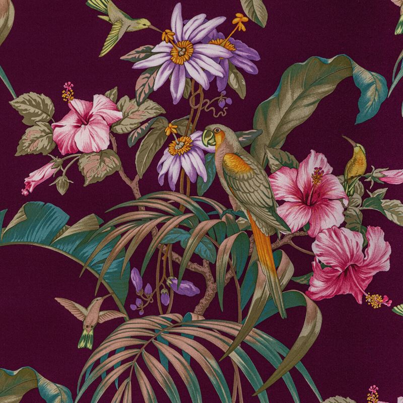 Brunschwig & Fils Fabric 8022129.10 Anima Print Aubergine