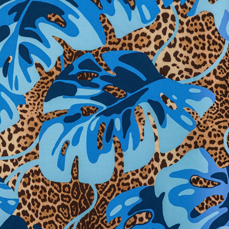 Brunschwig & Fils Fabric 8022130.650 Mambo Print Blue