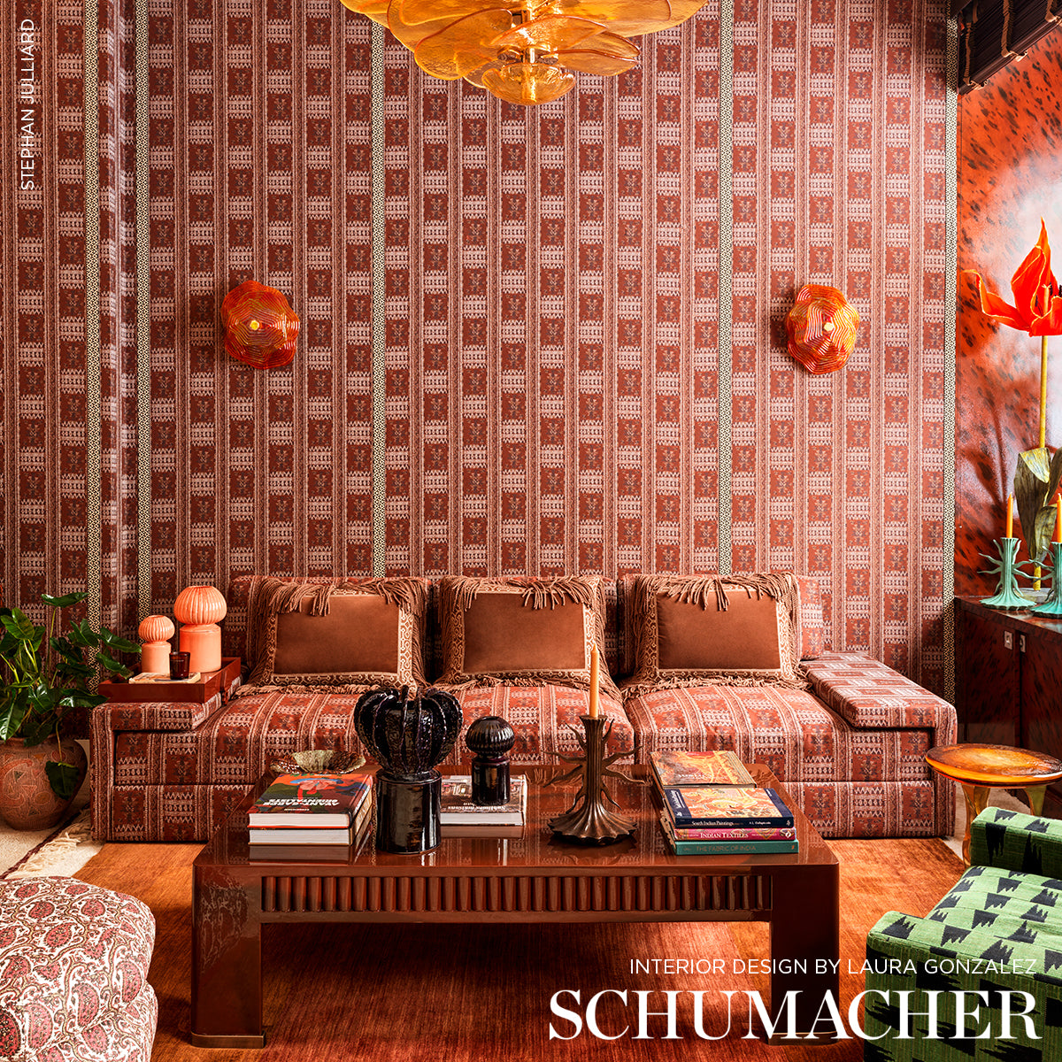 MARACENA-JACQUARD-RED-SCHUMACHER-80631