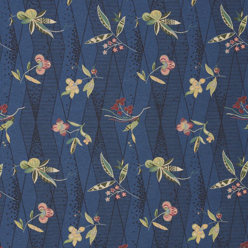 Schumacher Fabric 83141 Romola Floral Cadet