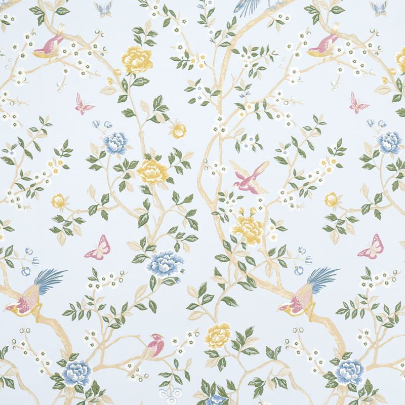 Schumacher Fabric 83151 Georgia Vine Sky